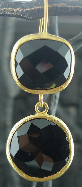 Coralia Leets Double Stone Black Onyx Earrings