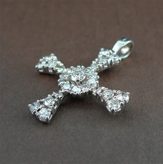 CHURCHILL Private Label 14k Diamond Maltese Cross Charm