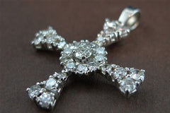 CHURCHILL Private Label 14k Diamond Maltese Cross Charm