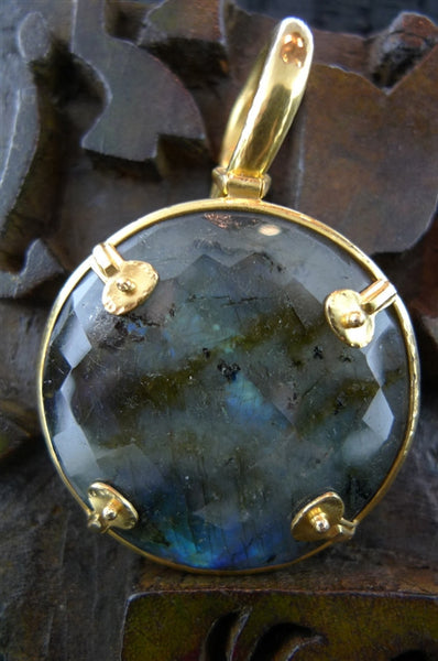 Steven Vaubel 18K Yellow Gold Vermeil Labradorite Pendant