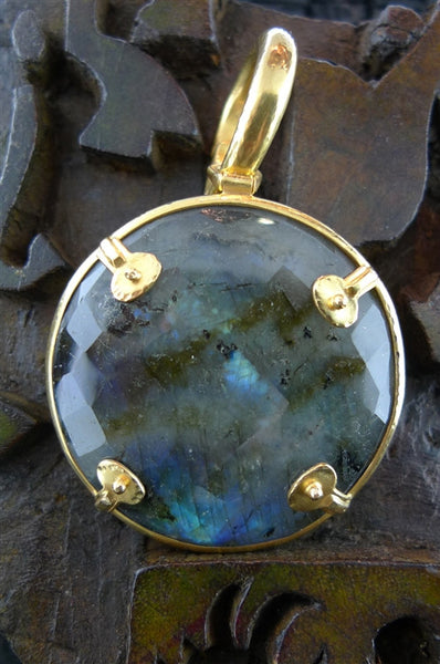 Steven Vaubel 18K Yellow Gold Vermeil Labradorite Pendant