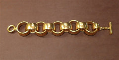 Vaubel 18K Yellow Gold Vermeil Round Open Link Chunky Bracelet