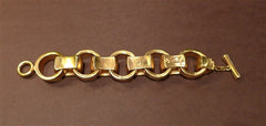 Vaubel 18K Yellow Gold Vermeil Round Open Link Chunky Bracelet