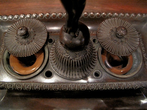 Vintage French Bronze Inkwell