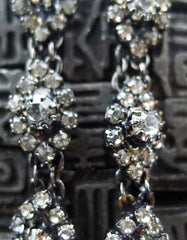 Erickson Beamon Rhodium Crystal Drop Earrings