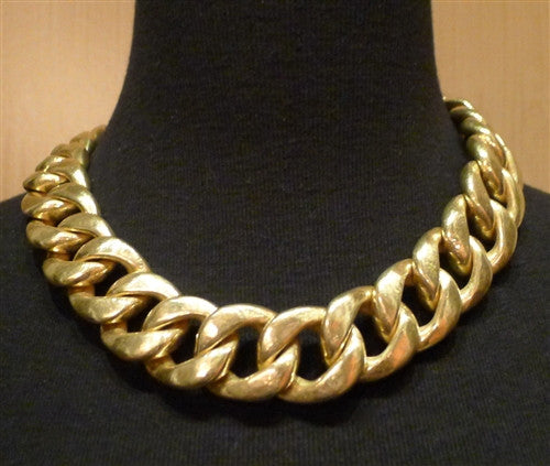 Steven Vaubel Heavy 22K Goldplate Link Chain Necklace-20" long