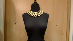 Steven Vaubel Heavy 22K Goldplate Link Chain Necklace-20" long