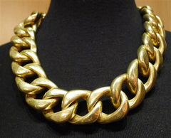 Steven Vaubel Heavy 22K Goldplate Link Chain Necklace-22" long