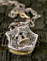 Sevan Bicakci Diamond Birdhouse Lock Pendant in 24K Gold and Sterling Silver