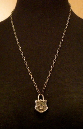 Sevan Bicakci Diamond Birdhouse Lock Pendant in 24K Gold and Sterling Silver