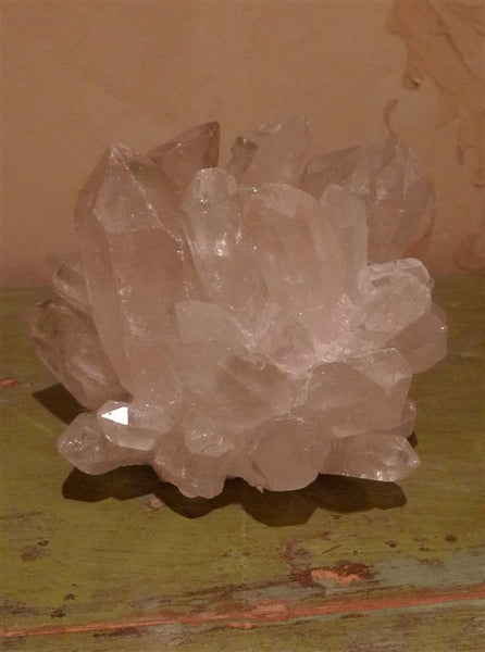 McCoy Clear Rock Quartz Crystal Votive Candle