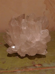 McCoy Clear Rock Quartz Crystal Votive Candle