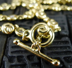 Erica Courtney 18K Yellow Gold and Alternating Diamond Fat Bezel Chain