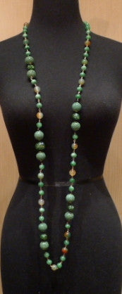 Roni Blanshay Acid Green Nugget Shagreen Necklace