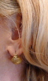 Gabrielle Sanchez Rutilated Quartz Flyer Earrings in 18K Yellow Gold