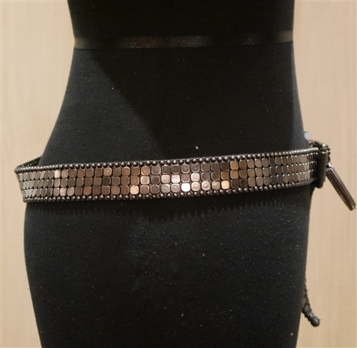 Hollywood Trading Company Studded Gunmetal Belt