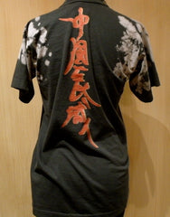 Great China Wall Hand Painted Black Tee Shirt