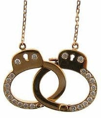Jack Vartanian Handcuff Diamond Necklace in 18K Pink Gold