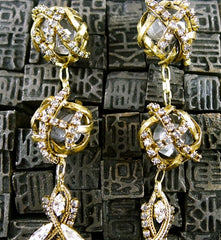 Erickson Beamon Golden Crystal Earrings