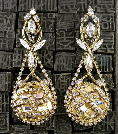 Erickson Beamon Crystal Chandelier Earrings