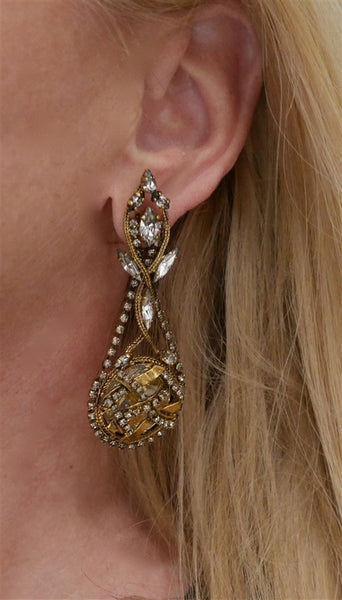 Erickson Beamon Crystal Chandelier Earrings