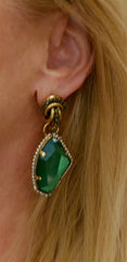 Erickson Beamon Love Knot Earrings in Green