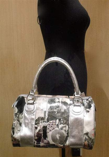 Toi Pour Moi Silver Graphic Handbag