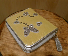 Rafe Yellow Embellished Zip Wallet