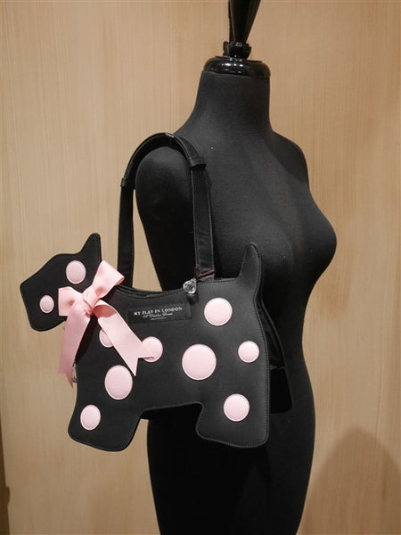 My Flat in London Poka Dot Scottie Handbag