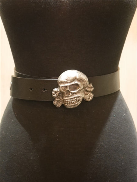 Dondup Sterling Skull & Cross Bones Black Belt