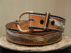 Western Leather Embossed Belt