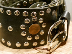 Continental Leather Fashion Studded Black Belt