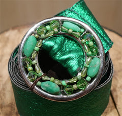 Rachel Abroms Emerald Green Bead Belt