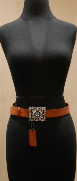 Linea Pelle Jeweled Buckle and Orange Belt