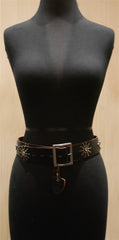 Hollywood Trading Company Jewel Stud Brown Belt