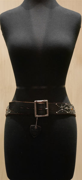 Hollywood Trading Company Multi Studded Brown Belt