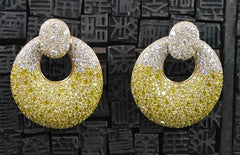 Jarin K. French Pave Cubic Zirconia Door Knocker Earrings