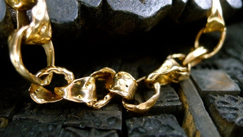 Lucifer Vir Honestus 18K Rose Gold Link Chain Necklace
