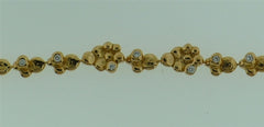 Lucifer Vir Honestus 18K Yellow Gold and Diamond Abstract Tennis Bracelet