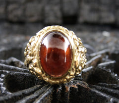 Estate 14K Yellow Gold and Hessonite Garnet Ring