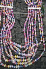 Very Fine Natural Multi Colored Sapphire Necklace with Diamond Bar Stations