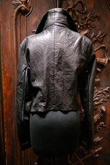 Jarbo Black Leather Moto Jacket