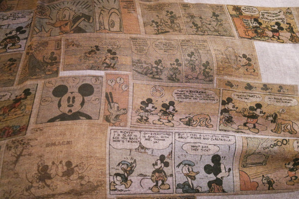 Faliero Sarti Topolino Vintage Cartoon Strip Scarf of Mickey Mouse