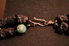 Chan Luu Sterling, Lava Beads, and Turquoise Necklace