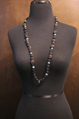 Chan Luu Sterling, Lava Beads, and Turquoise Necklace