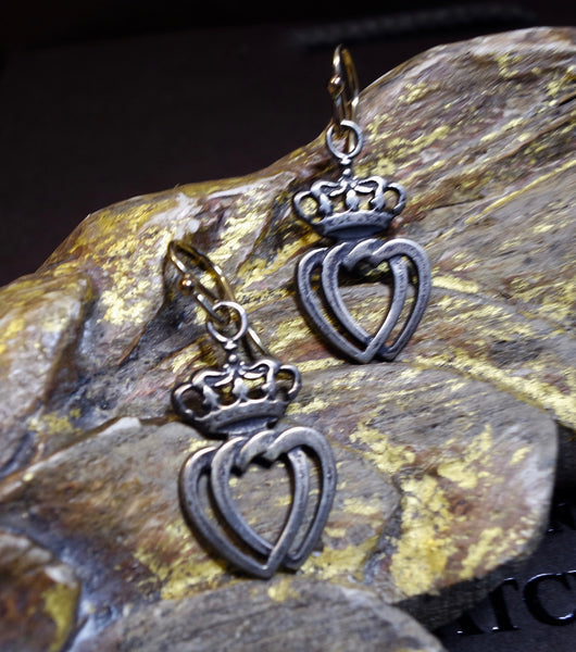 Shannon Koszyk Beloved Crowned Heart Earrings