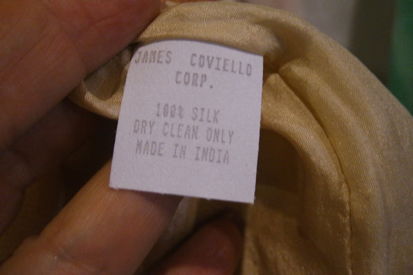 James Coviello Silk Beaded Baby Doll Top