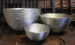 Tozai Set of Three Silver Nesting Bowls