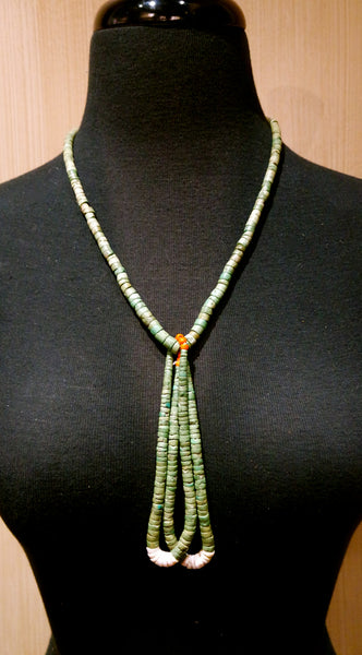 Old Pawn Green Turquoise Necklace with Jocla