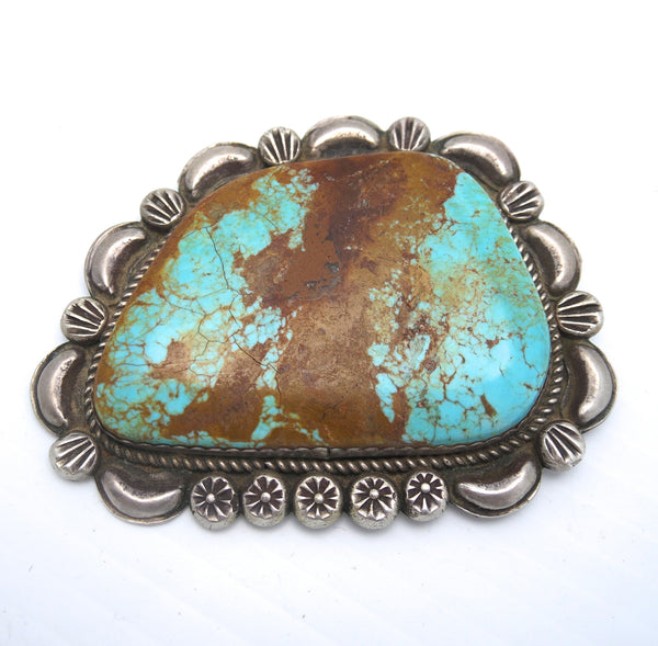 Native American Navajo Sterling Silver and Turquoise Pin/Brooch